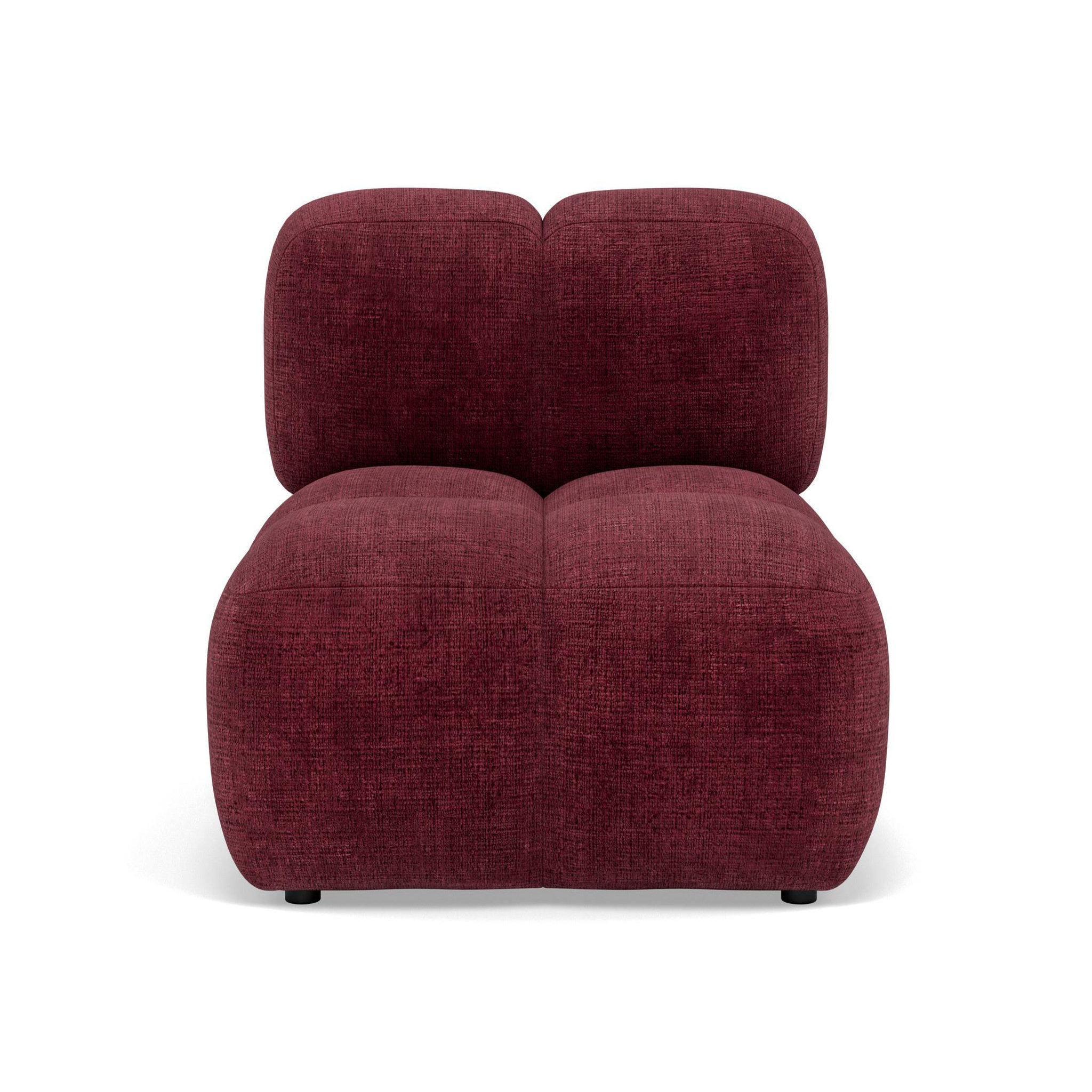 Voir la diapositive 1 : LISA DESIGN Grace - module d'assise en velours texturé