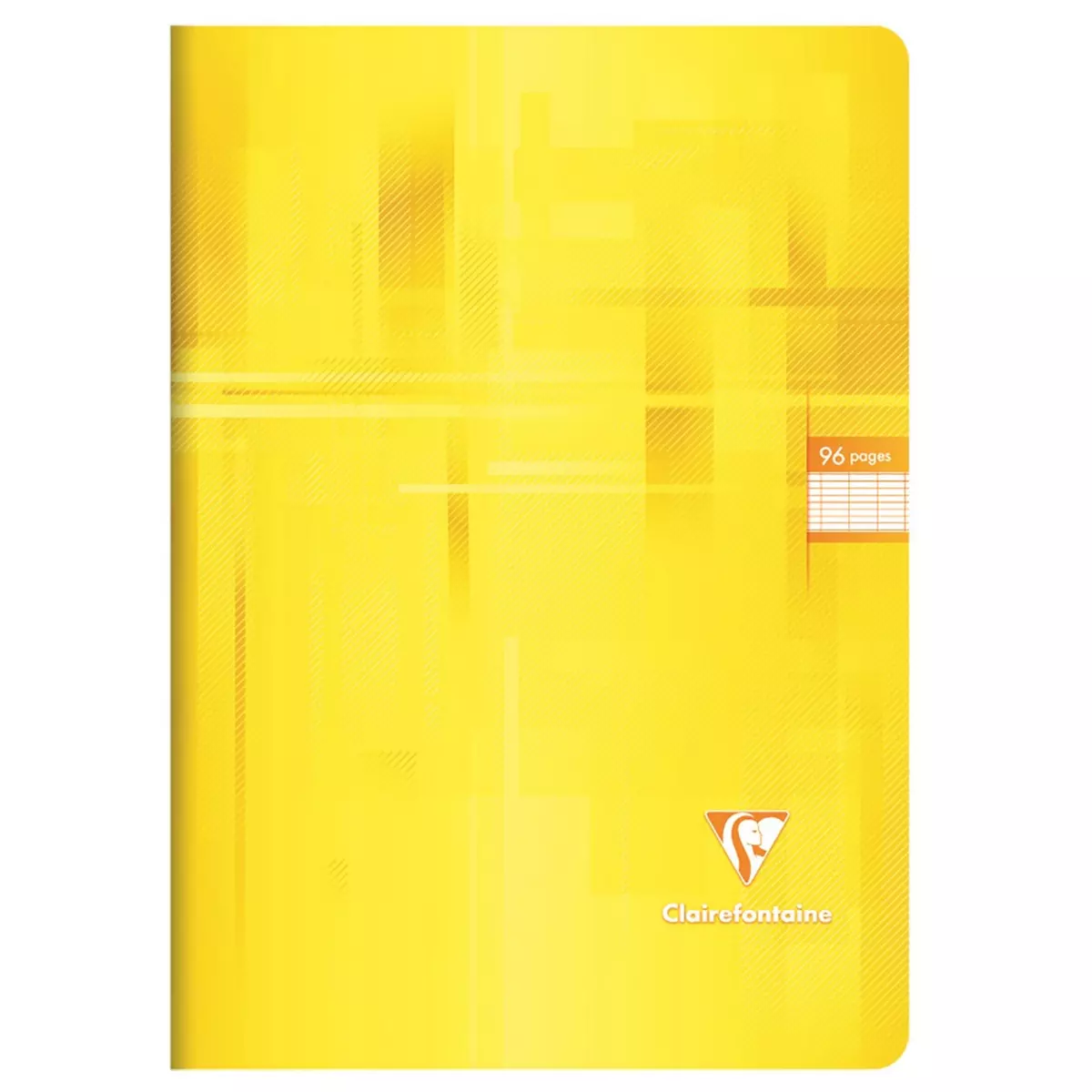 CLAIREFONTAINE Cahier piqué 24x32cm 96 pages grands carreaux Seyes jaune