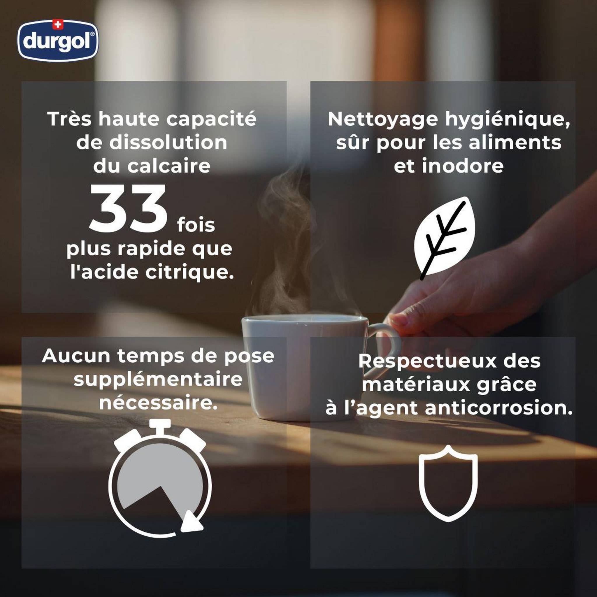 Voir la diapositive 4 : DURGOL Anti-calcaire pour espresso swiss espresso 500ml