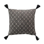 Paris Prix Coussin Déco à Pompons  Janna  40x40cm Noir