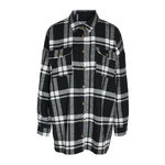 NOISY MAY Surchemise /Blanc à carreaux Femme Noisy May Flanny. Coloris disponibles : Noir