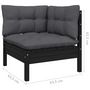 Voir la diapositive 6 : VIDAXL Salon de jardin 5 pcs avec coussins Noir Bois de pin