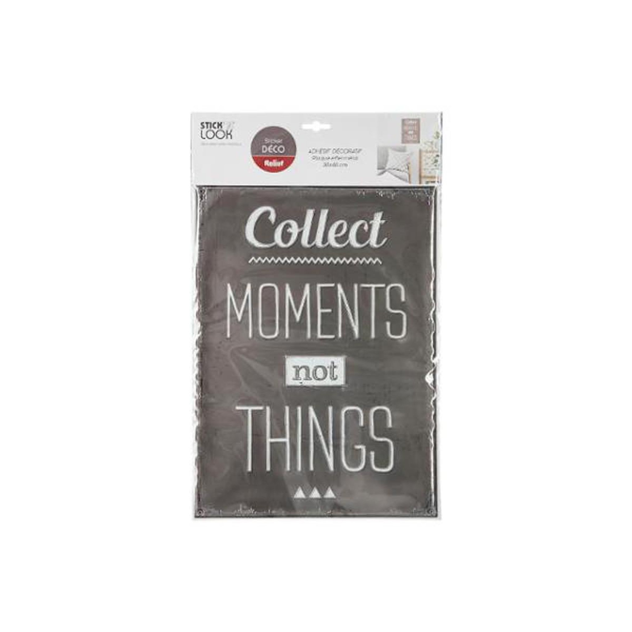 Voir la diapositive 2 : Stick'n Look Sticker relief  moments  30x40cm noir