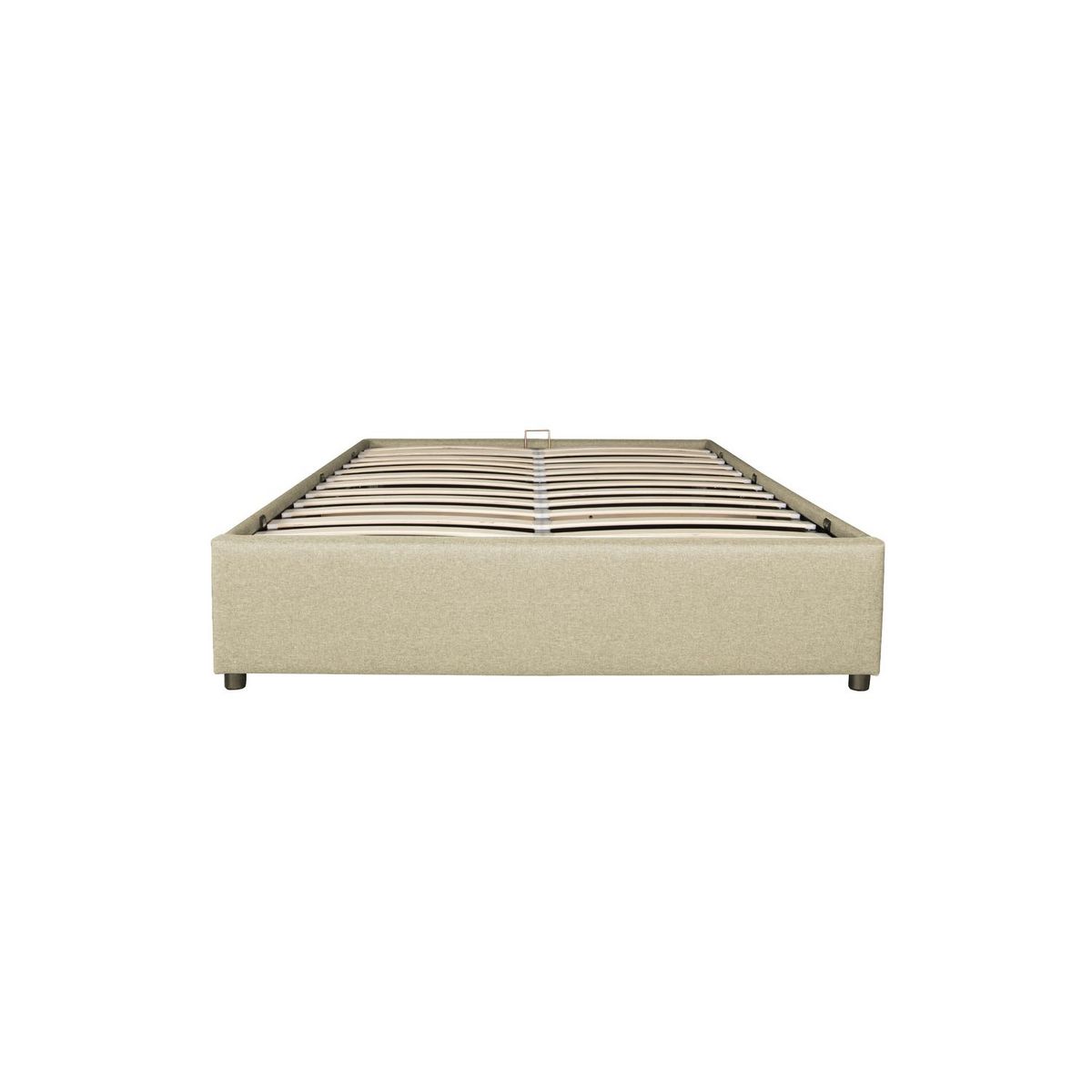 Lit coffre tissu avec sommier relevable 140x190 cm OSCAR