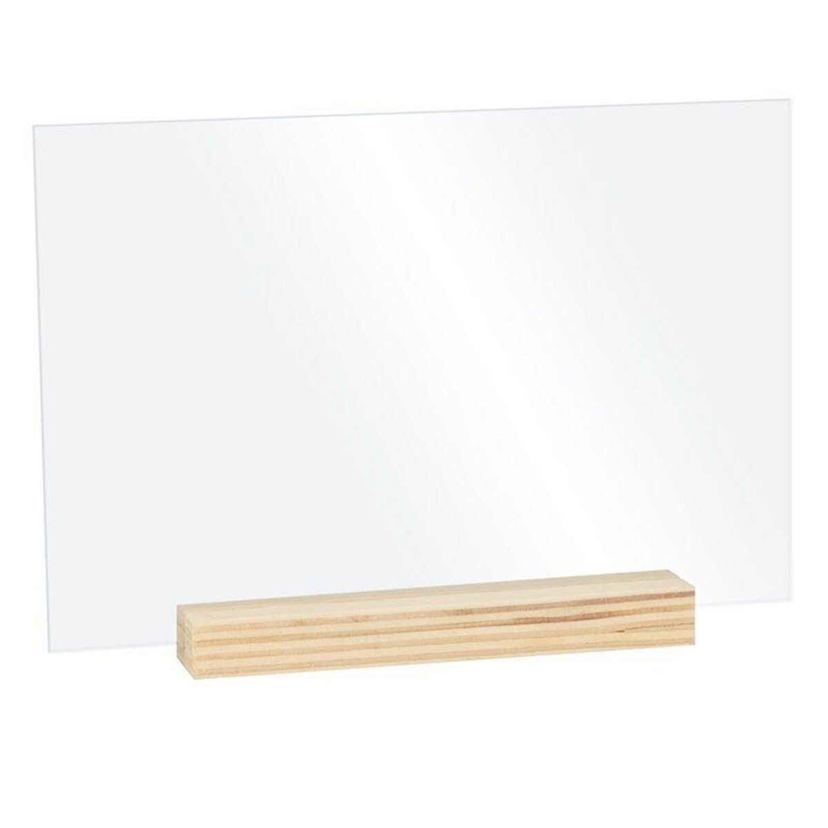 Artemio 5 plaques transparentes en plexiglass 10 x 15 cm + socles