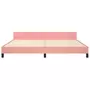 VIDAXL Cadre de lit avec tete de lit Rose 200x200 cm Velours
