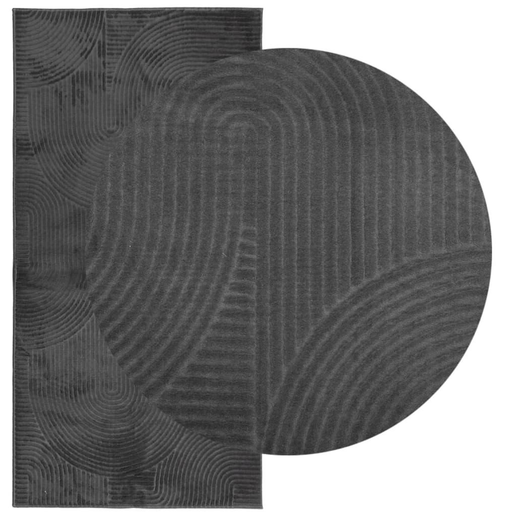 Voir la diapositive 3 : VIDAXL Tapis IZA poils courts style scandinave anthracite 100x200 cm