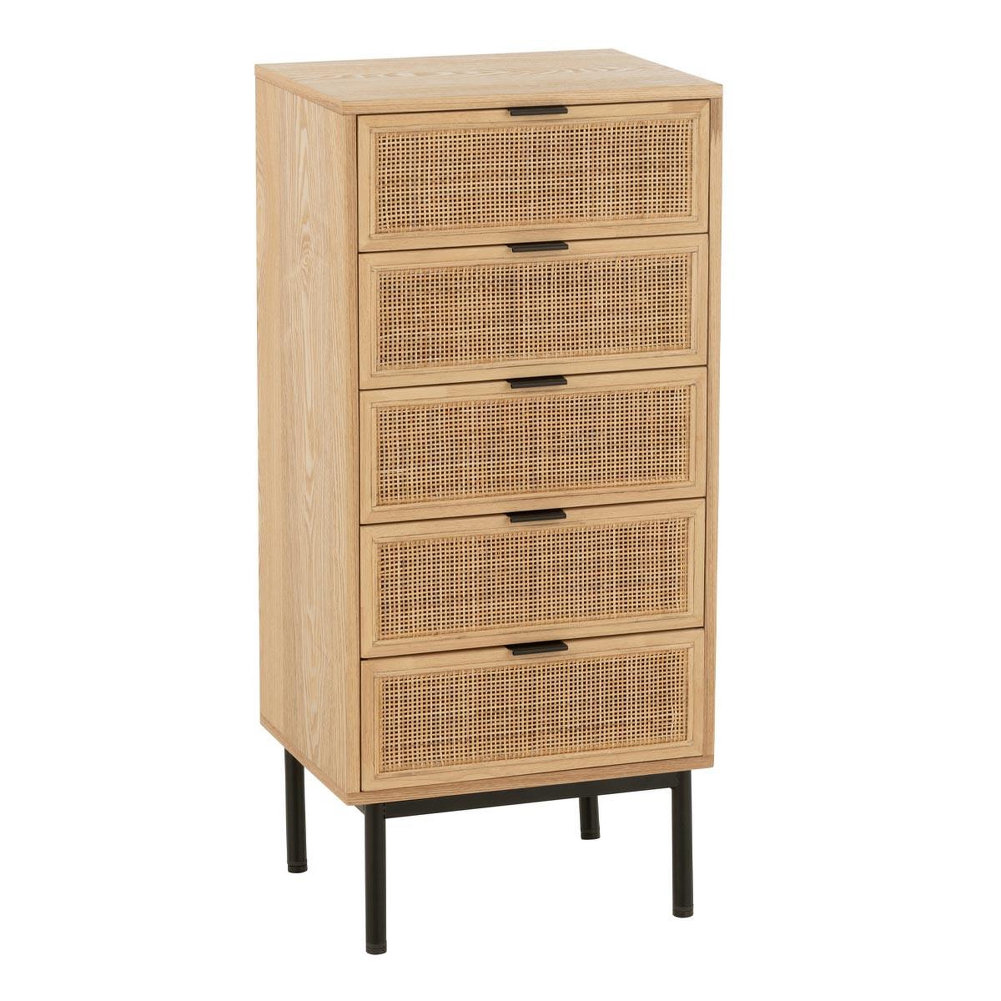 J-LINE Meuble de Rangement Cannage  Kory  100cm Naturel