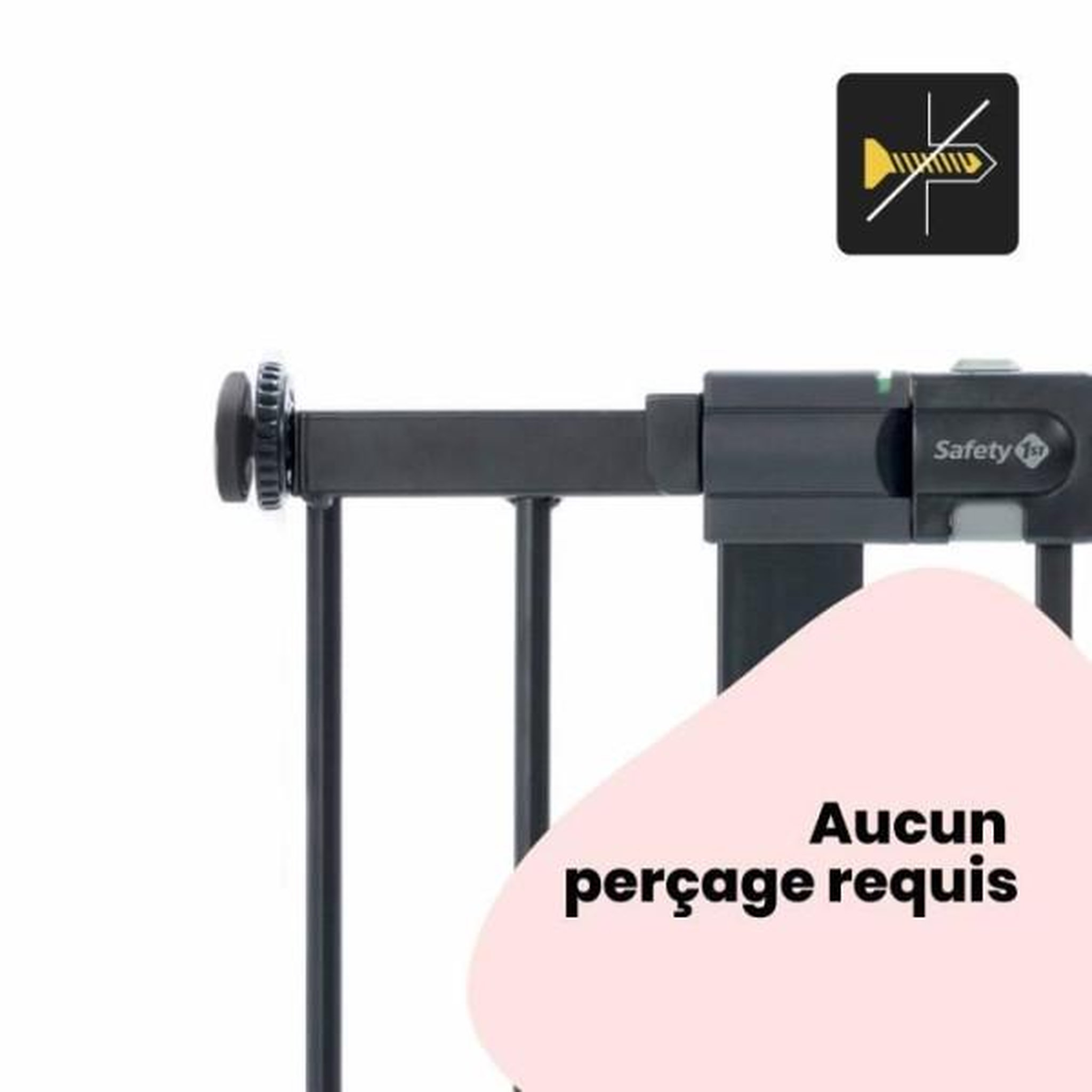 Voir la diapositive 4 : SAFETY 1ST Extension pour barrieres U-PRESSURE metal 14 CM metal Black