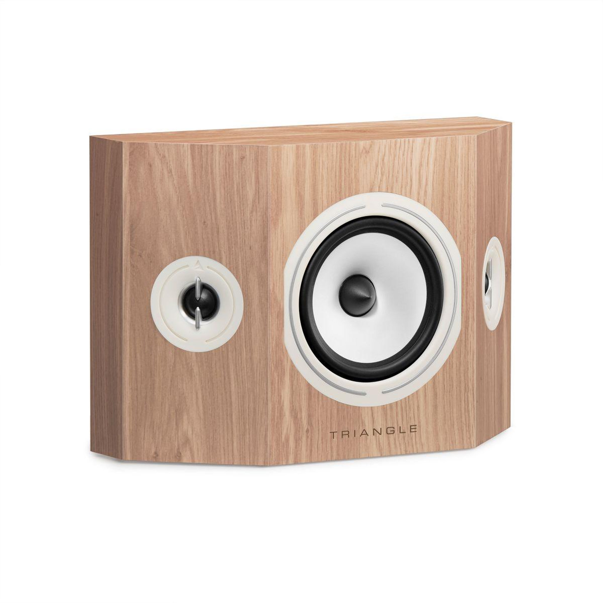 Voir la diapositive 3 : Triangle Enceinte surround borea brs1 chene clair