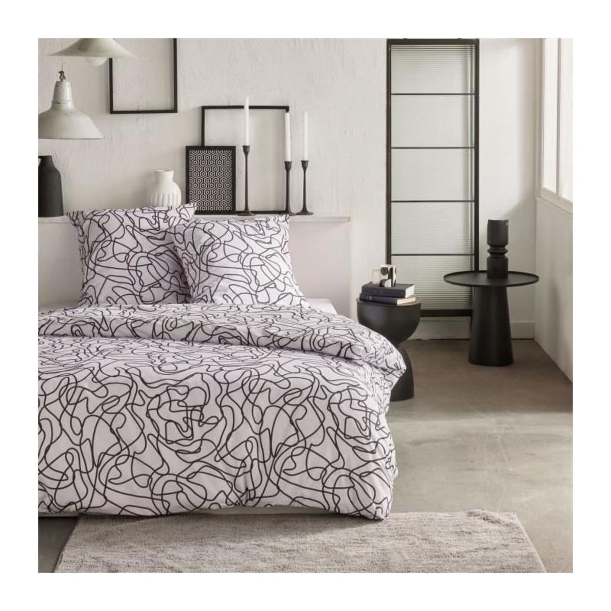 Today Parure de lit - TODAY Crazy - Imprimé Graphique - 2 personnes - 220 x 240 cm - Blanc