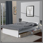 Voir la diapositive 4 : Lit avec rangements 140x190 cm, 2 tiroirs et tête de lit CAMA