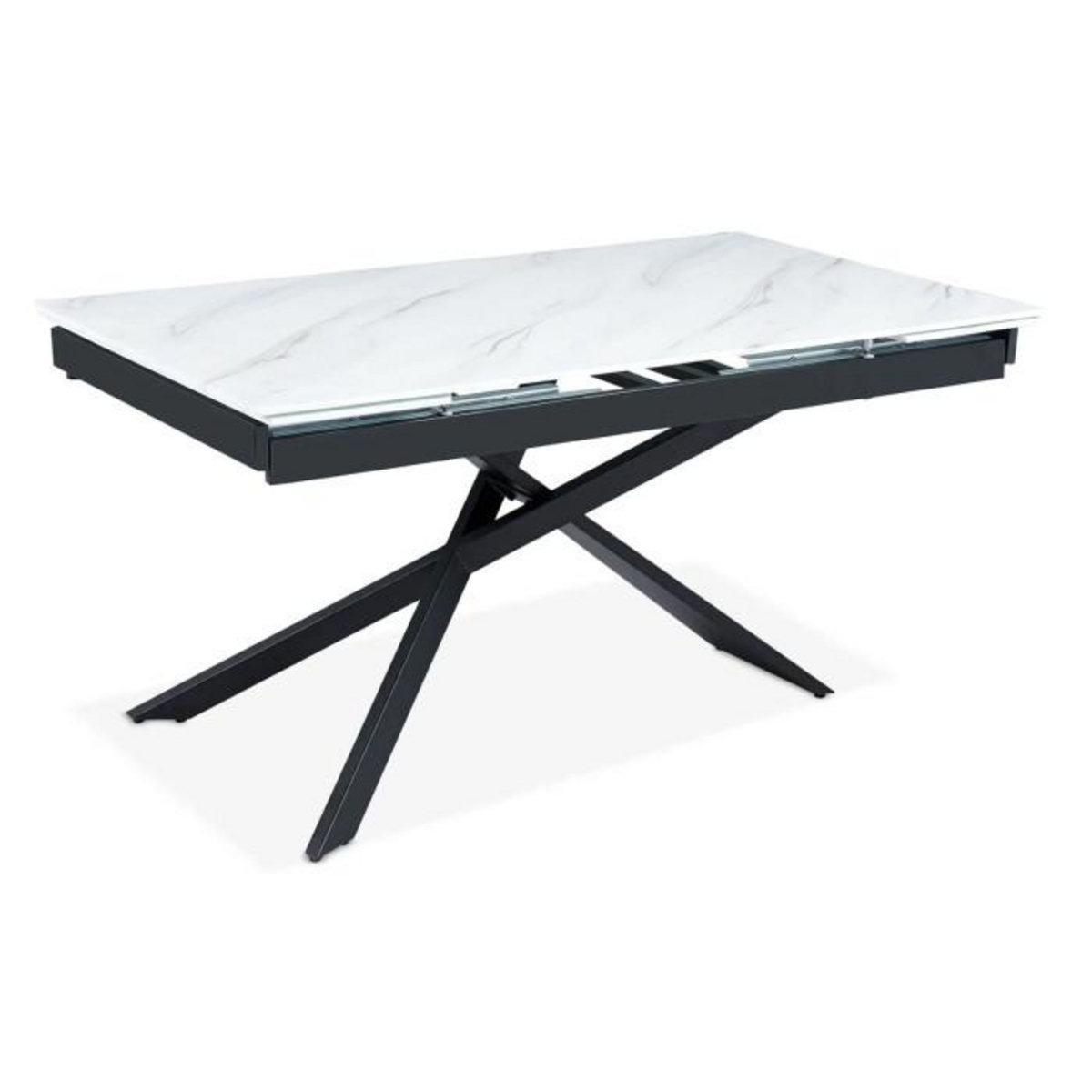 Paris Prix Table à Manger Extensible  Lara  150-210cm Blanc & Noir