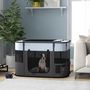 Voir la diapositive 2 : PAWHUT Parc pour chien pliable dim. 94L x 74l x 60H cm tissu Oxford gris noir