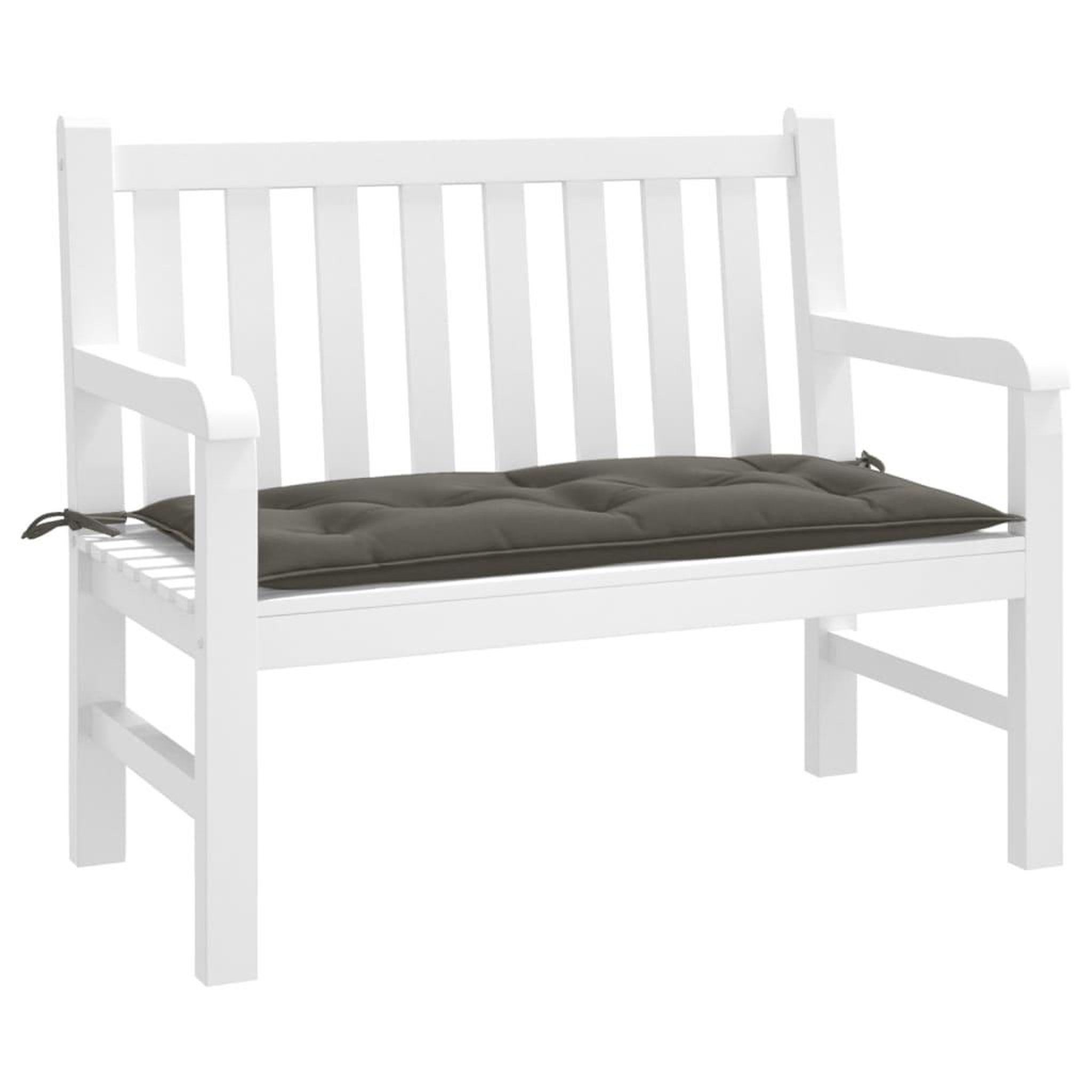 VIDAXL Coussin de banc de jardin gris fonce melange 100x50x7 cm tissu