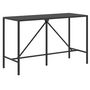 Voir la diapositive 2 : VIDAXL Table de bar et dessus en verre noir 180x70x110 cm poly rotin