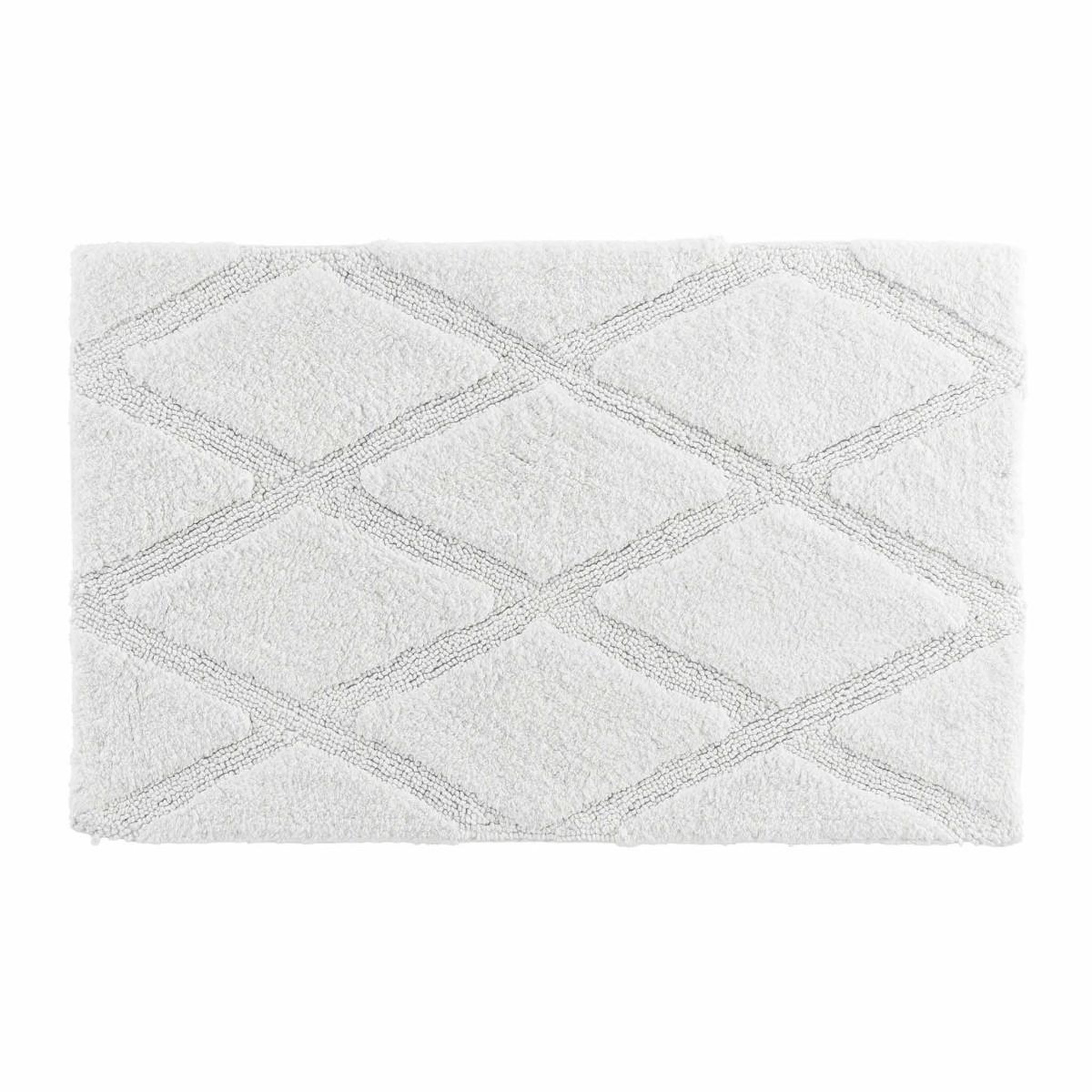 Douceur d'Intérieur Tapis de bain tufté  thais  50x80cm blanc