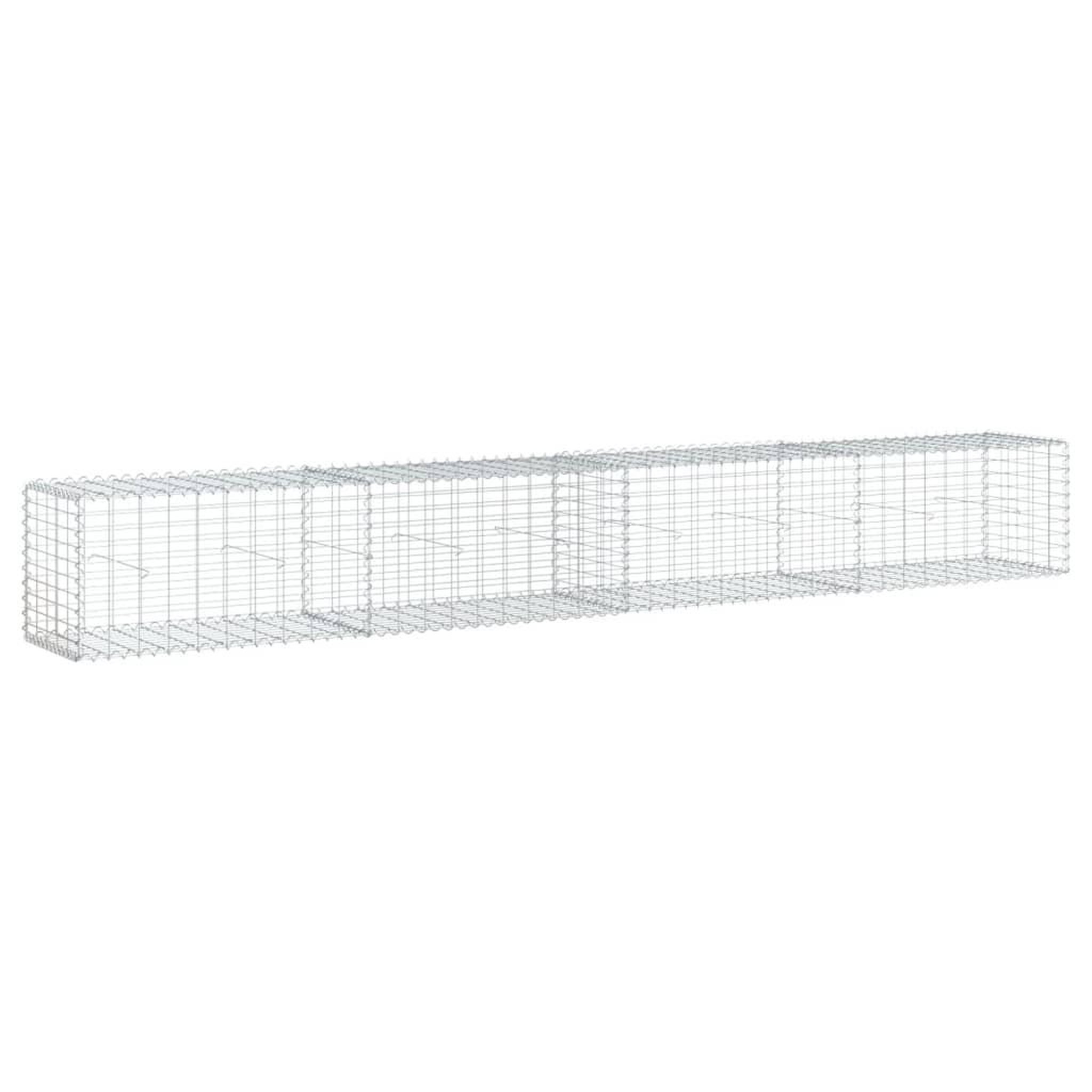 Voir la diapositive 2 : VIDAXL Panier gabion avec couvercle 400x50x50 cm fer galvanise