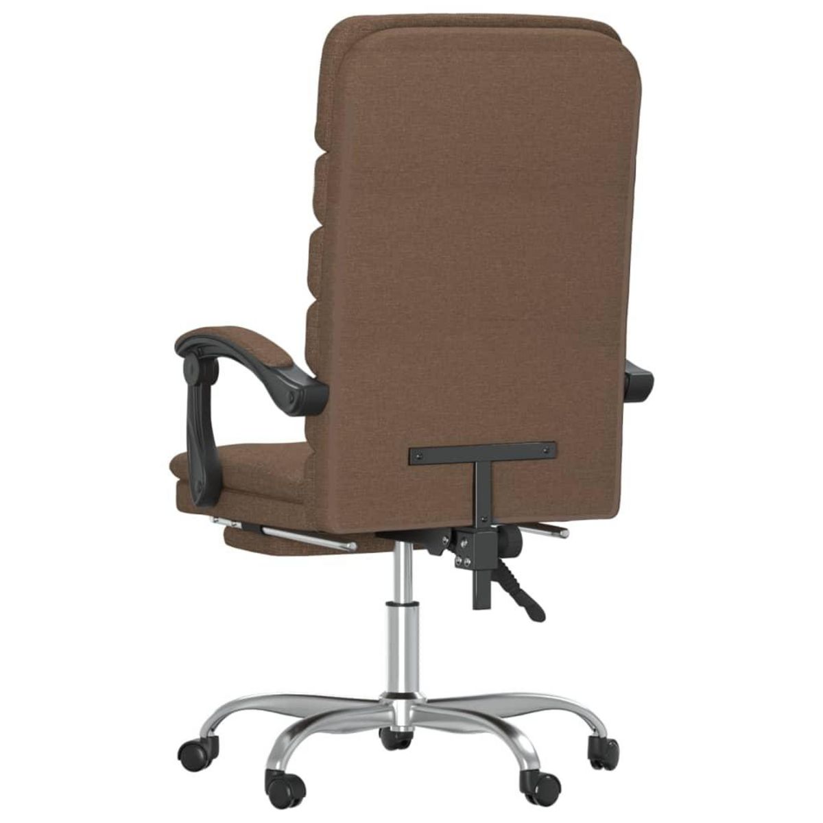 VIDAXL Fauteuil de massage inclinable de bureau Marron Tissu