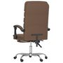 Voir la diapositive 5 : VIDAXL Fauteuil de massage inclinable de bureau Marron Tissu