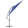 Voir la diapositive 3 : VIDAXL Parasol de jardin en porte-a-faux avec mat en aluminium bleu