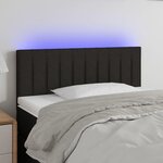 VIDAXL Tete de lit a LED Noir 100x5x78/88 cm Tissu