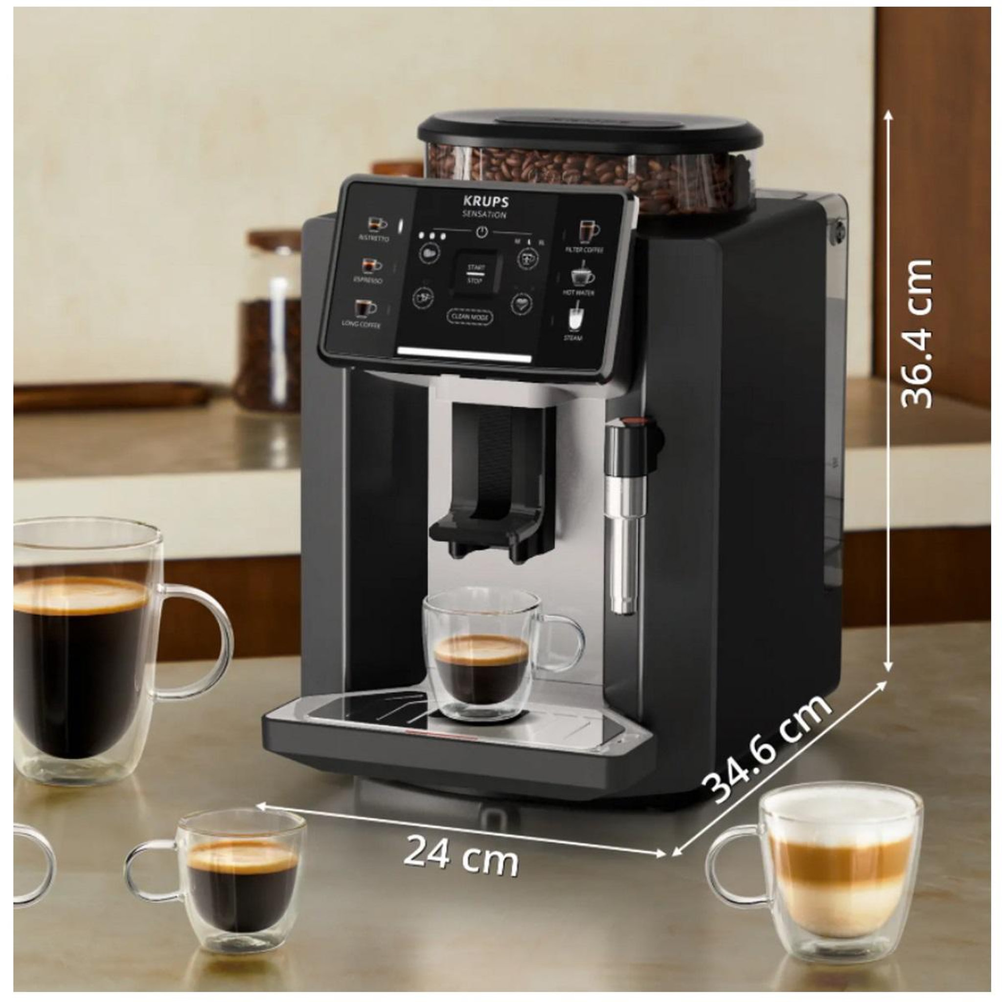 Voir la diapositive 5 : KRUPS Robot café 15 bars noir - ea910a10