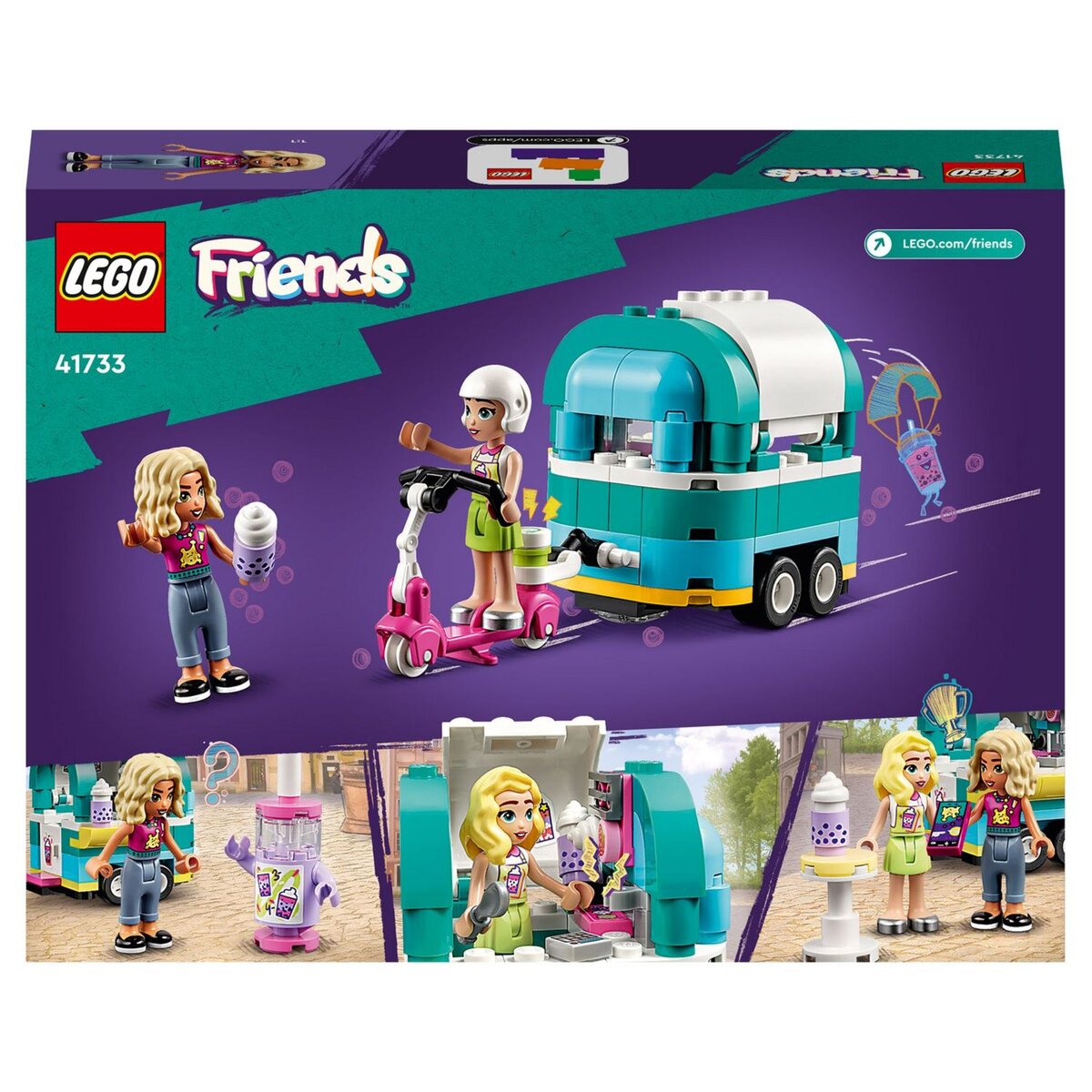 LEGO Friends 41733 La boutique mobile de Bubble Tea, Jouet Filles et Garçons 6 Ans, Jeu Créatif, avec Véhicules, et Personnages Nova & Mathilde