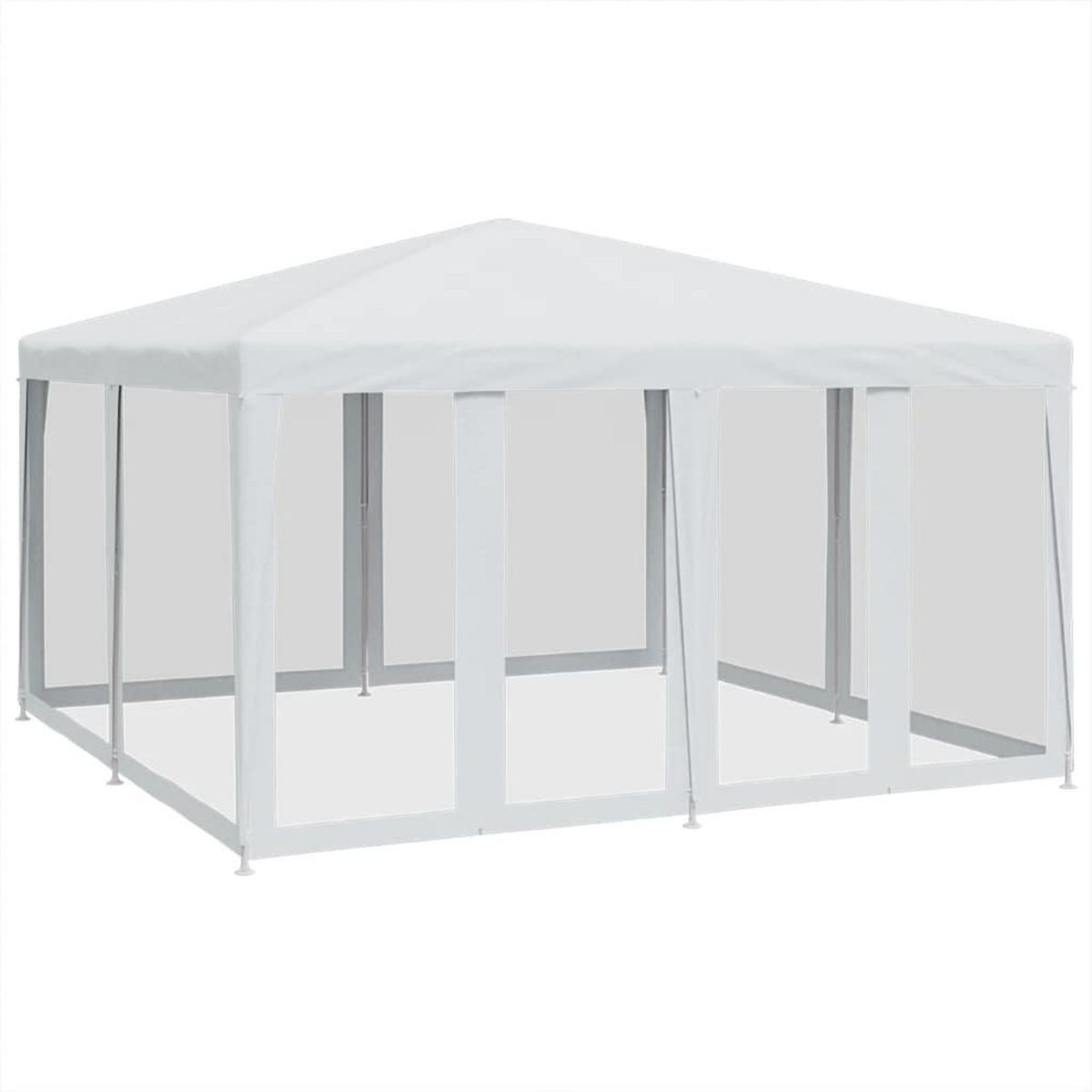VIDAXL Tente de fete avec 8 parois laterales en maille blanc 4x4m PEHD