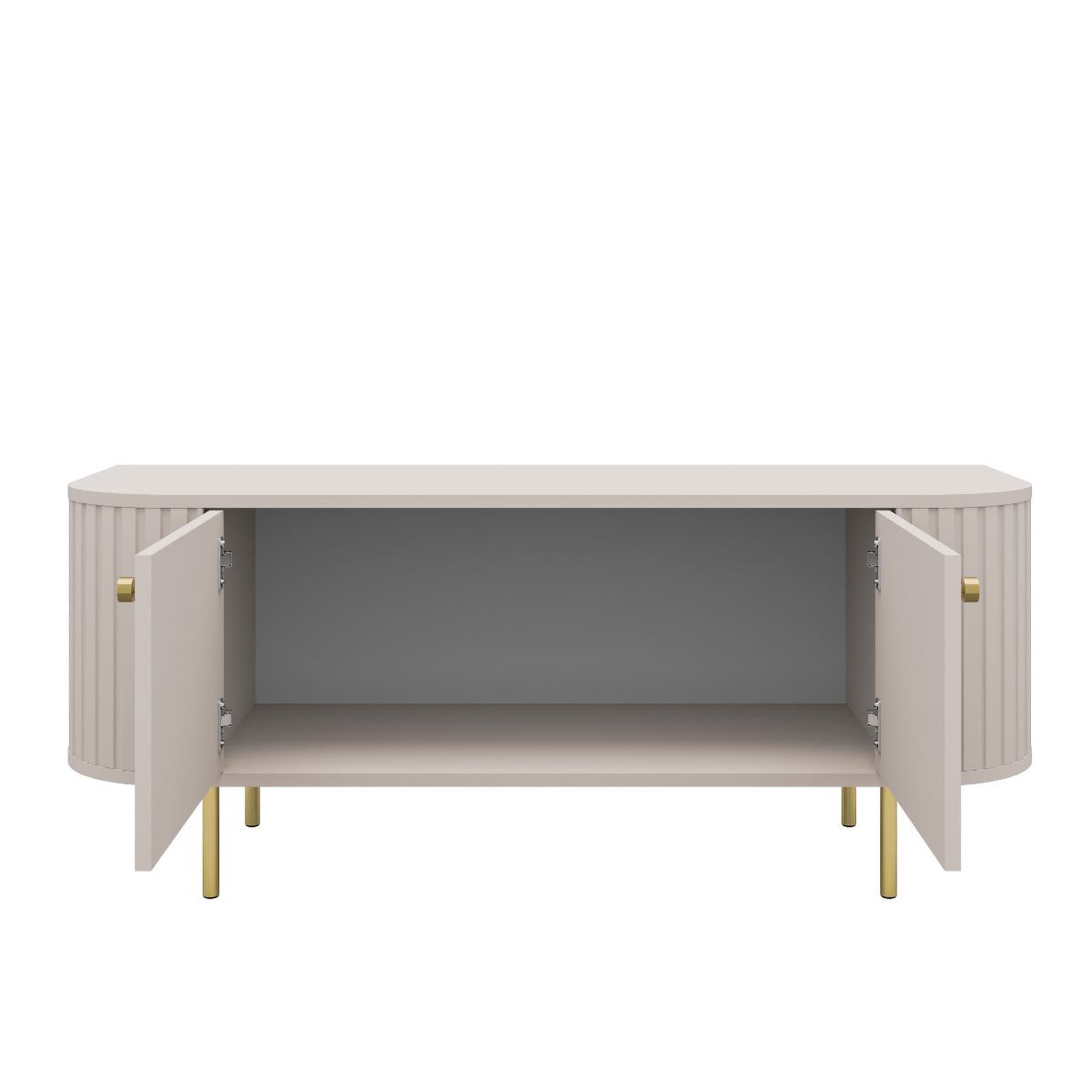 Voir la diapositive 3 : JLC KREATION Meuble tv beige et doré 120cm lilio