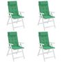 Voir la diapositive 4 : VIDAXL Coussins de chaise a dossier haut lot de 4 vert tissu oxford