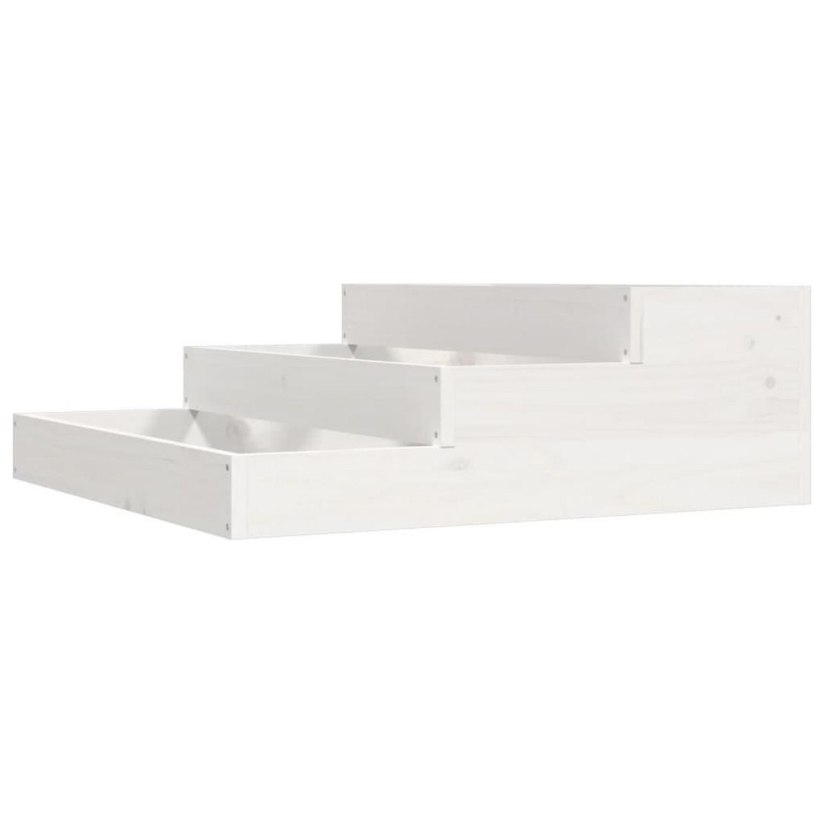 VIDAXL Jardiniere Blanc 78x78x27 cm Bois massif de pin