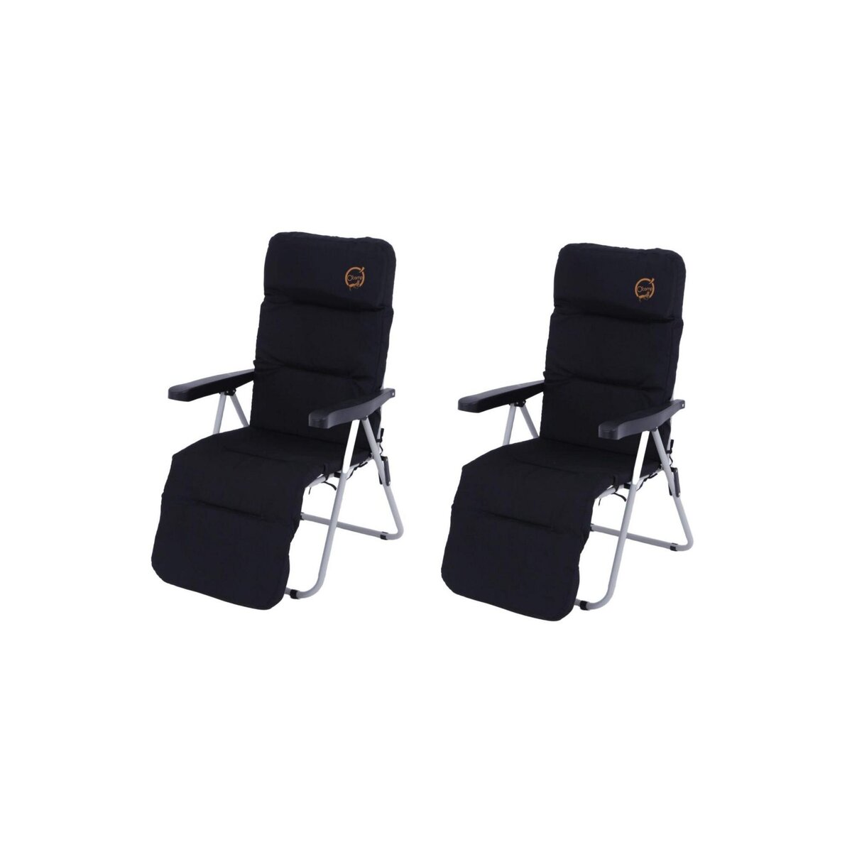 O'Camp Lot de 2 fauteuils de camping relax pliables - O'camp - Multipositions - 62 x 92 x 105 cm