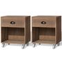 Voir la diapositive 1 : VIDAXL Tables de chevet 2 pcs marron bois massif
