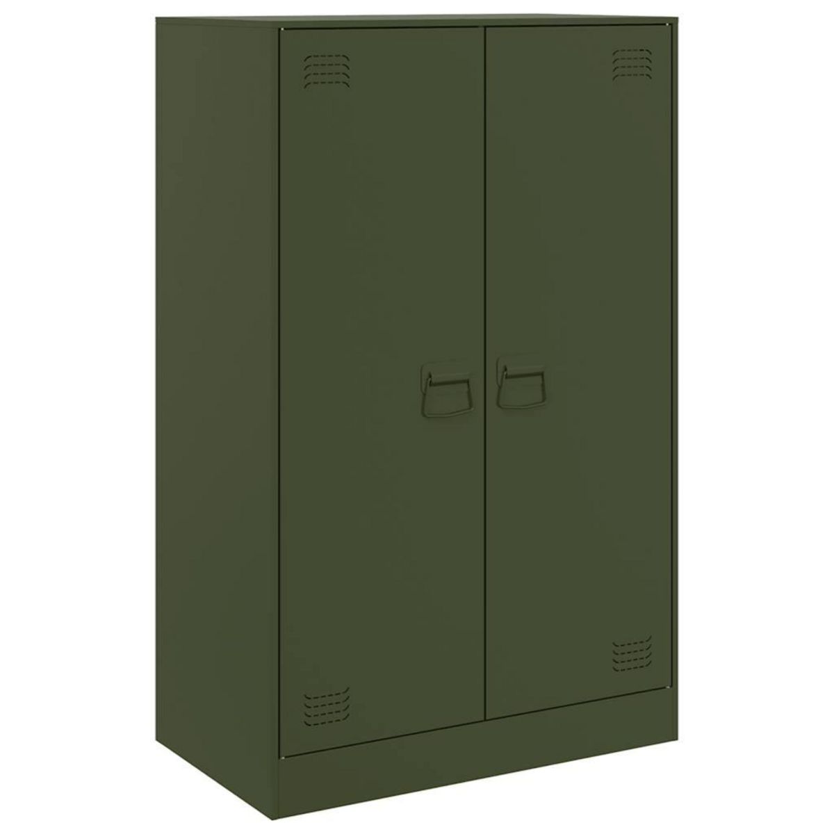 VIDAXL Buffet vert olive 67x39x107 cm acier
