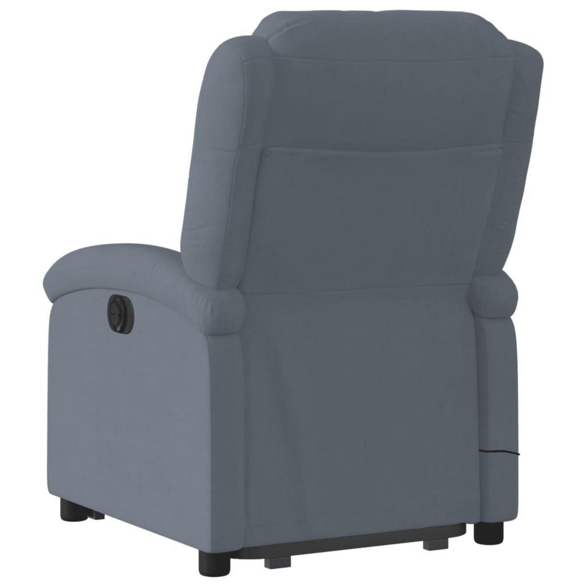 VIDAXL Fauteuil inclinable de massage electrique gris fonce velours