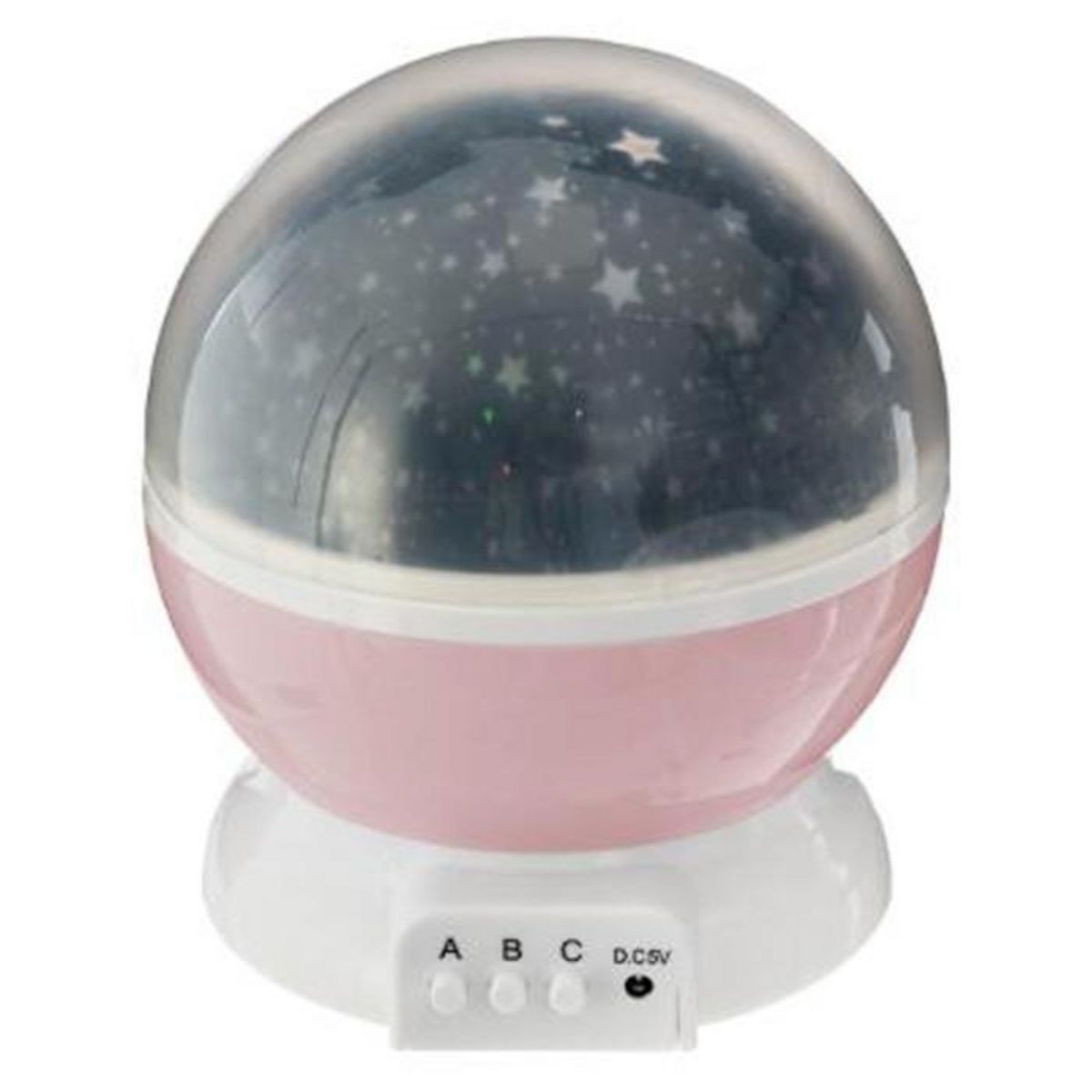 Atmosphera Kids Veilleuse Projecteur Rotative  Etoile  14cm Rose