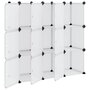 Voir la diapositive 4 : VIDAXL Cubes de rangement 9 pcs avec portes Transparent PP