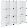 Voir la diapositive 4 : VIDAXL Cubes de rangement 9 pcs avec portes Transparent PP