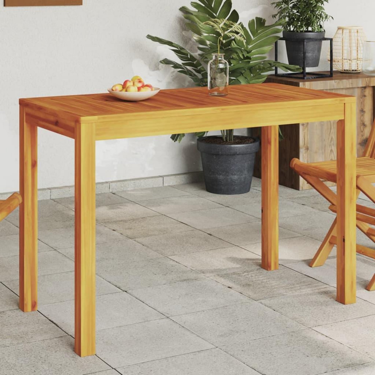 VIDAXL Table a manger de jardin 110x55x75 cm bois massif d'acacia