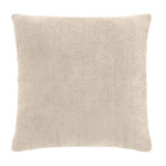 Paris Prix Coussin Déco en Velours Chenillé  Leo  45x45cm Naturel