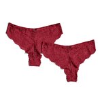 Pieces ot de 2 culottes larges en dentelle  Femme Pieces  ina. Coloris disponibles : Rouge