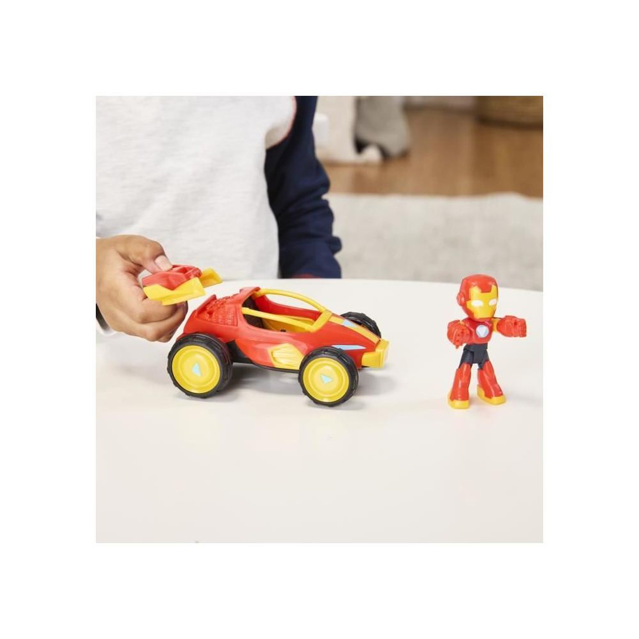 Voir la diapositive 4 : HASBRO Figurine Iron Man et véhicule Bolide Iron Man, Marvel Iron Man and his Awesome Friends, des 3 ans