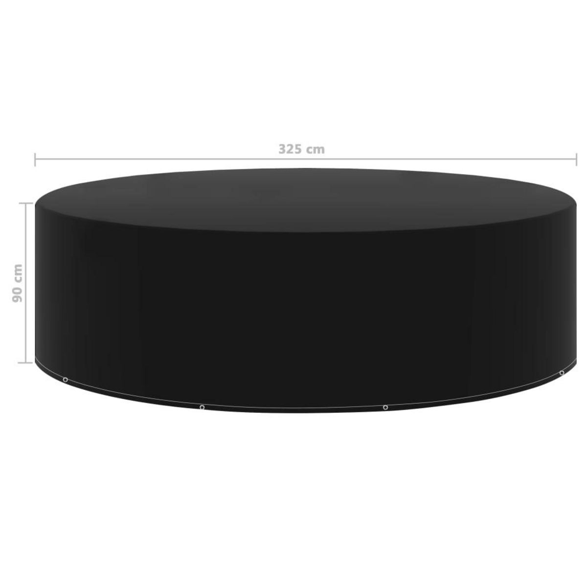 VIDAXL Housse de salon de jardin 10 œillets 325x90 cm