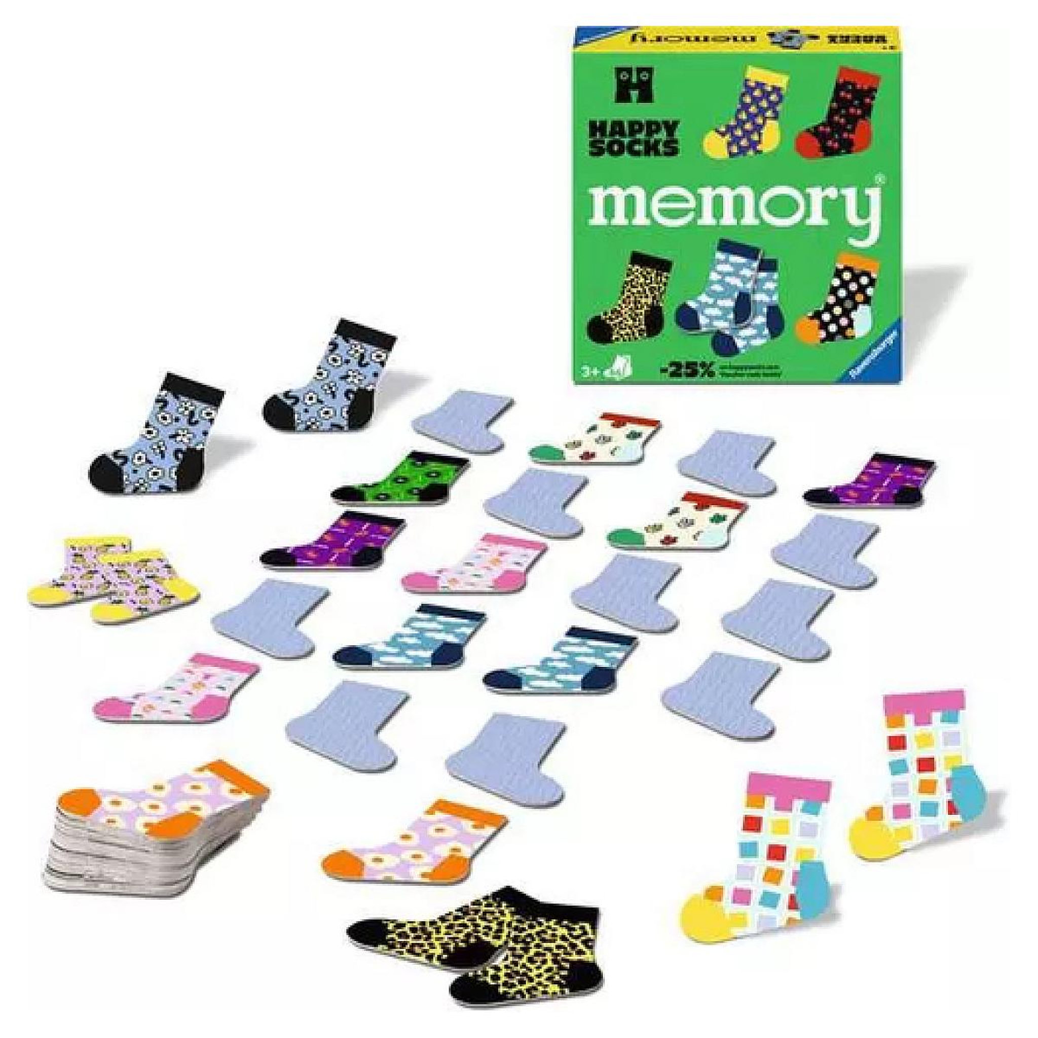 Voir la diapositive 2 : RAVENSBURGER Grand memory chaussette Happy Socks