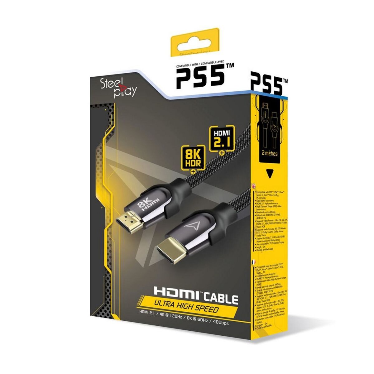 Câble HDMI HighSpeed plat noir 3,0m - Achat / Vente sur