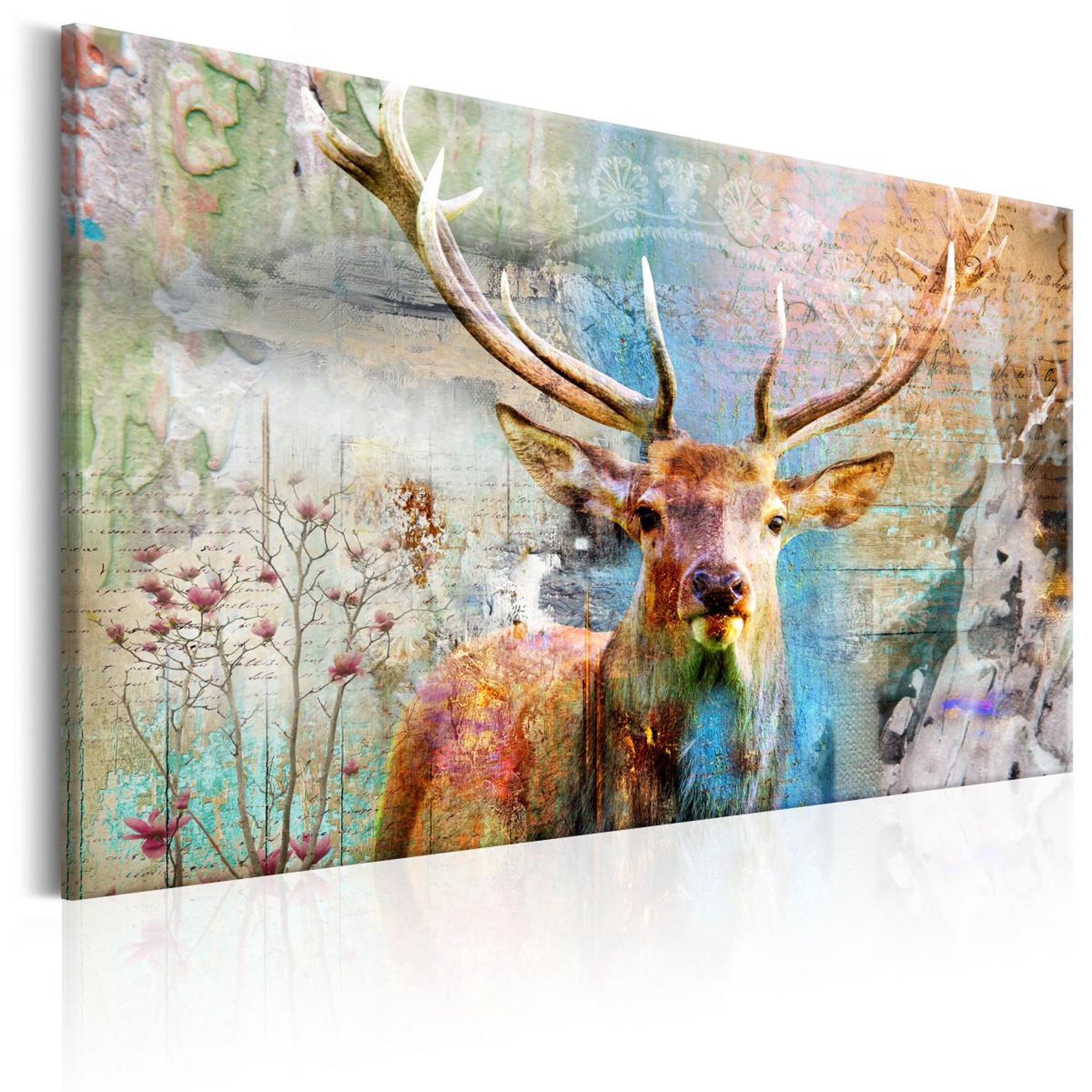 Voir la diapositive 1 : Paris Prix Tableau imprimé  deer on wood