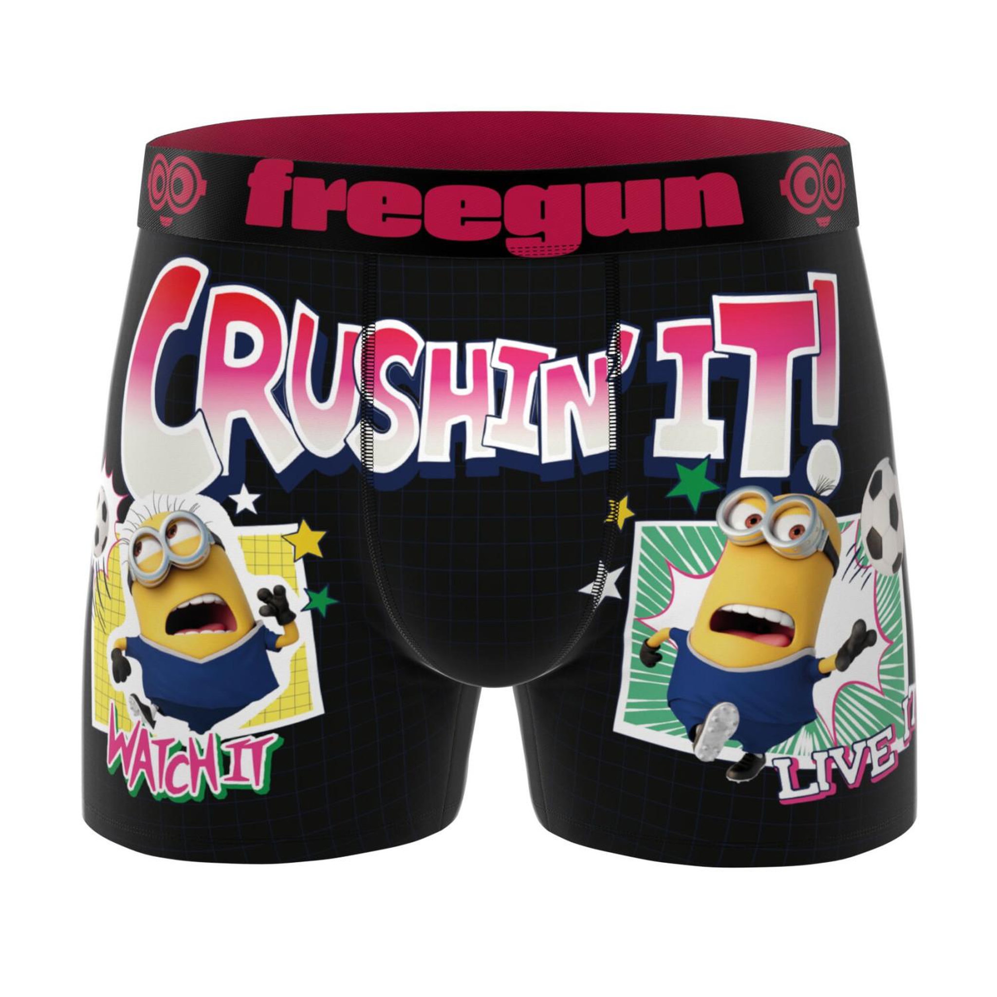 Voir la diapositive 4 : FREEGUN Lot de 3 boxers homme Despicable me
