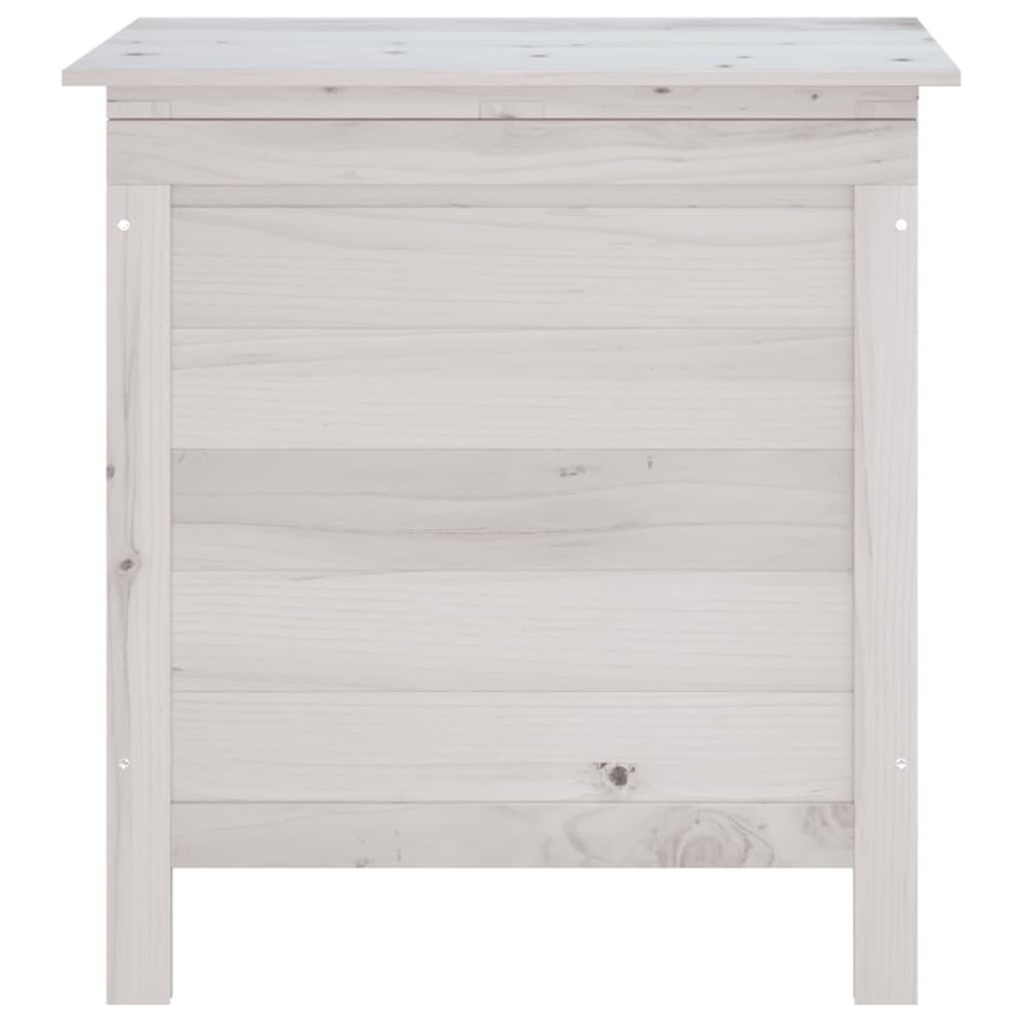 Voir la diapositive 4 : VIDAXL Boîte de rangement de jardin blanc bois massif de sapin