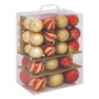 Voir la diapositive 1 : ATMOSPHERA Lot de 60 Boules de Noël  Rena  8cm Rouge & Doré